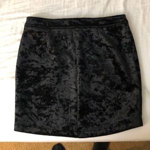 Black velvet skirt